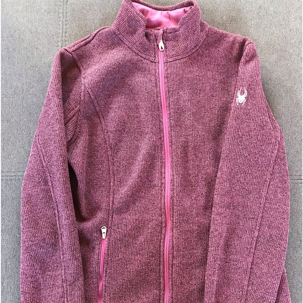Spyder Pink Zip-Up Sweater Fleece Jacket